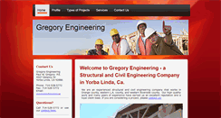 Desktop Screenshot of gregory-engineering.com